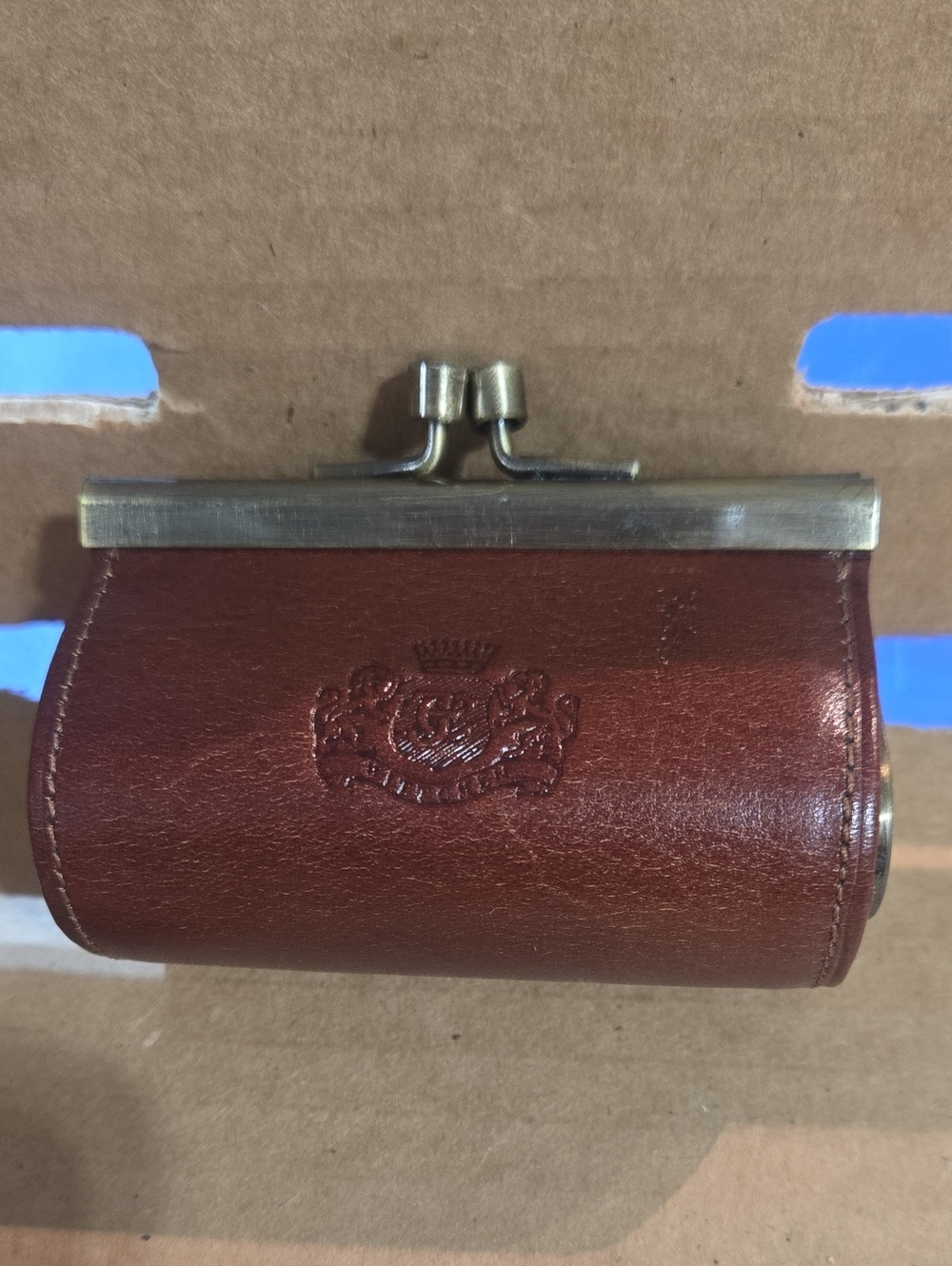 Vintage Wittchen Italy Collection Leather Kiss-Lock Coin Purse